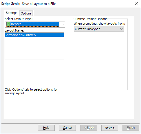 Save Layout To File